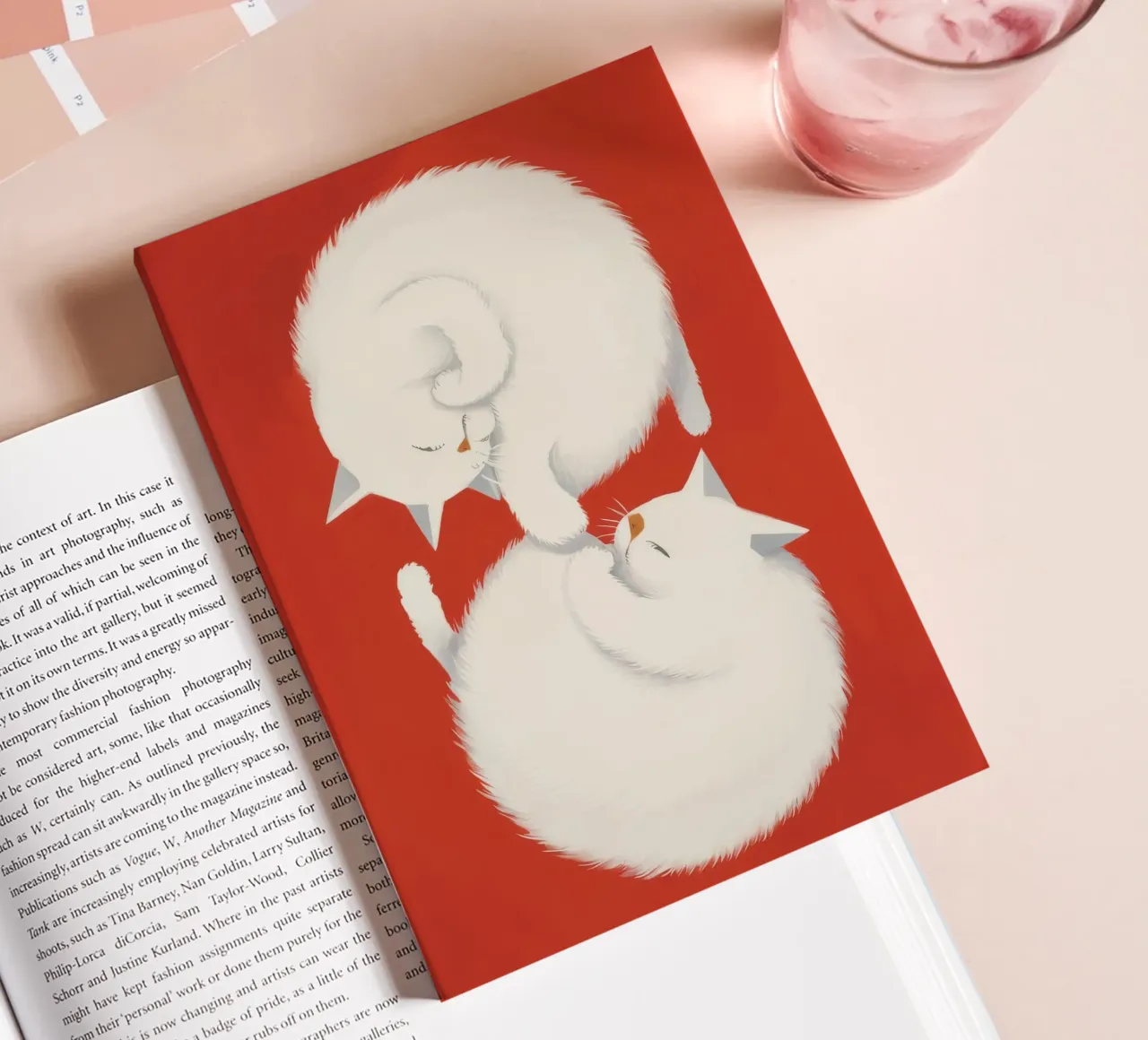 Yin-Yang Kitty Slumber notebook by Stone Patina