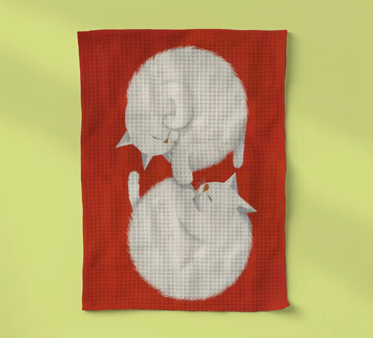 Il sonno del gattino Yin-Yang canovaccio da cucina da Stone Patina
