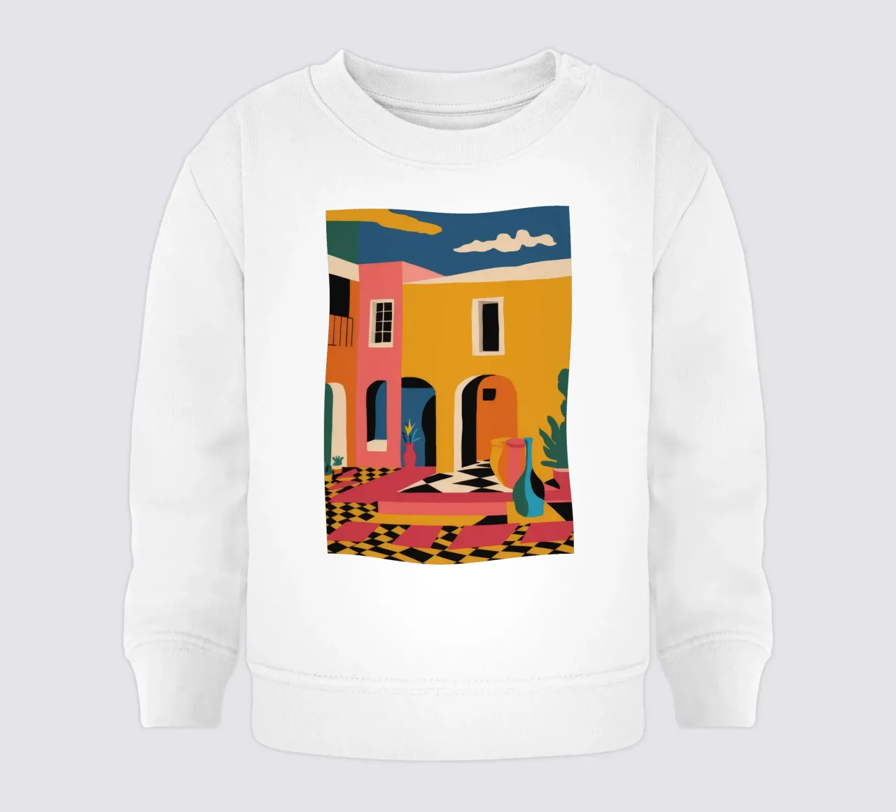Gioco di colori nel cortile felpa neonato da Jasper Rune