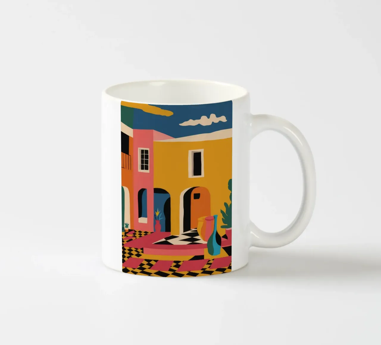 Gioco di colori nel cortile tazza in ceramica da Jasper Rune