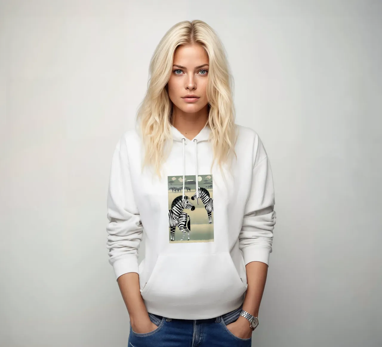 Zebra felpa con cappuccio da Dieter Braun