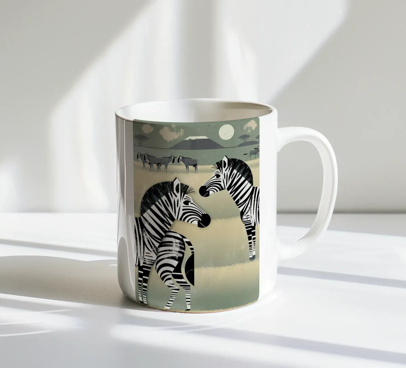 Zebra ceramic mug by Dieter Braun