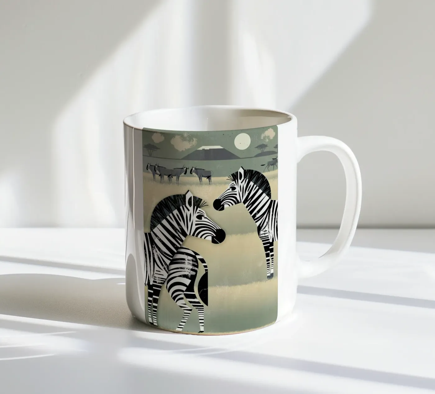 Zebra ceramic mug by Dieter Braun