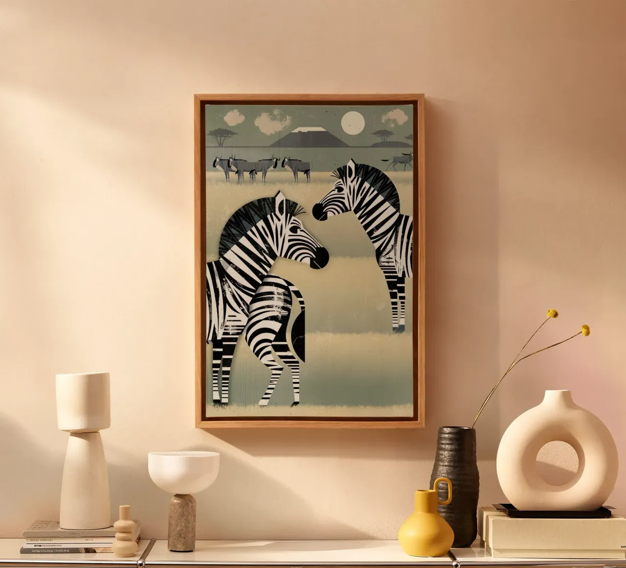 Zebra canvas met Baklijst van Dieter Braun