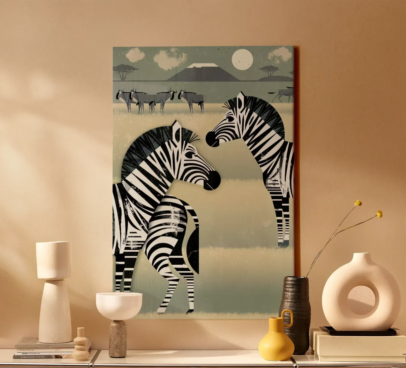 Zebra canvas van Dieter Braun
