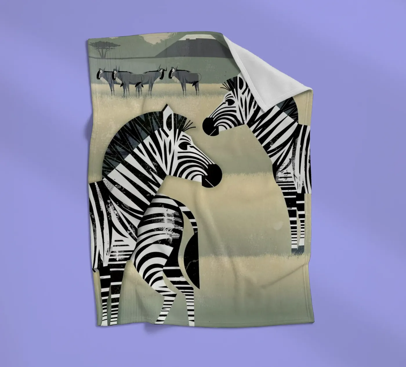Zebra Fleecedecke von Dieter Braun