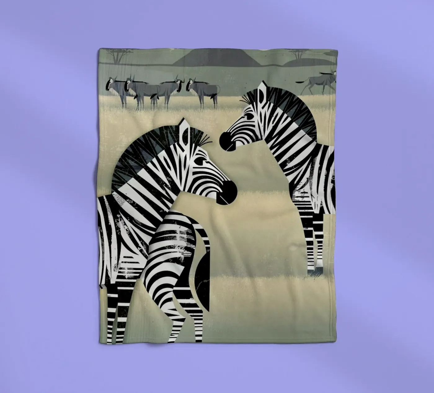 Zebra Fleecedecke von Dieter Braun