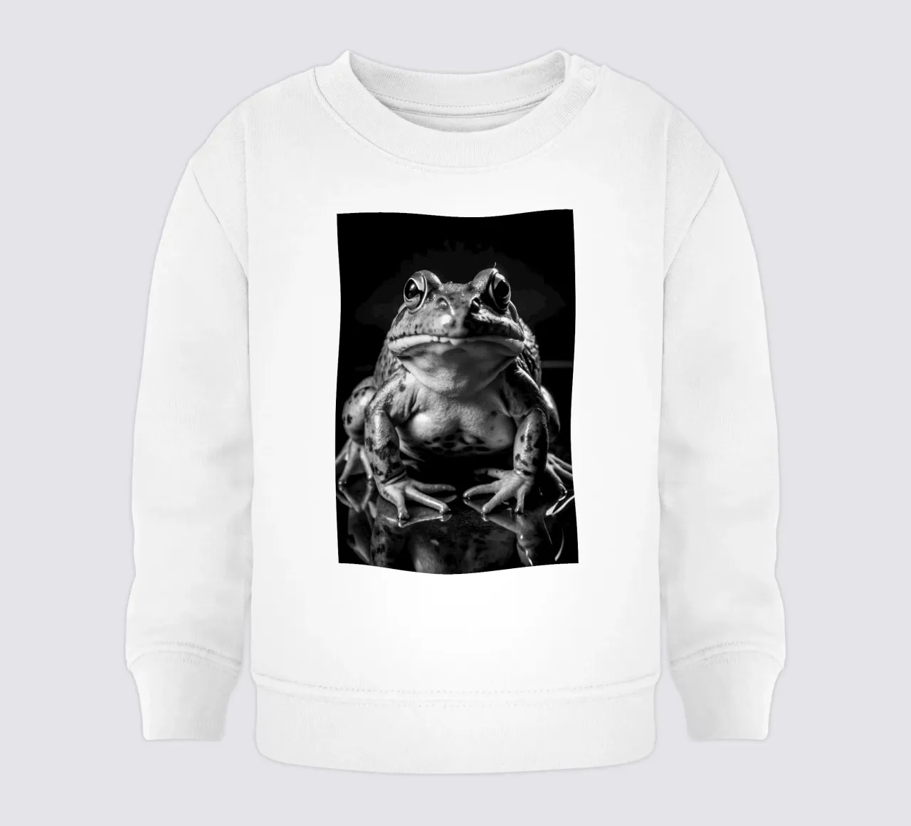 faccia di rana fotografia animale in bianco e nero felpa neonato da kanayaa