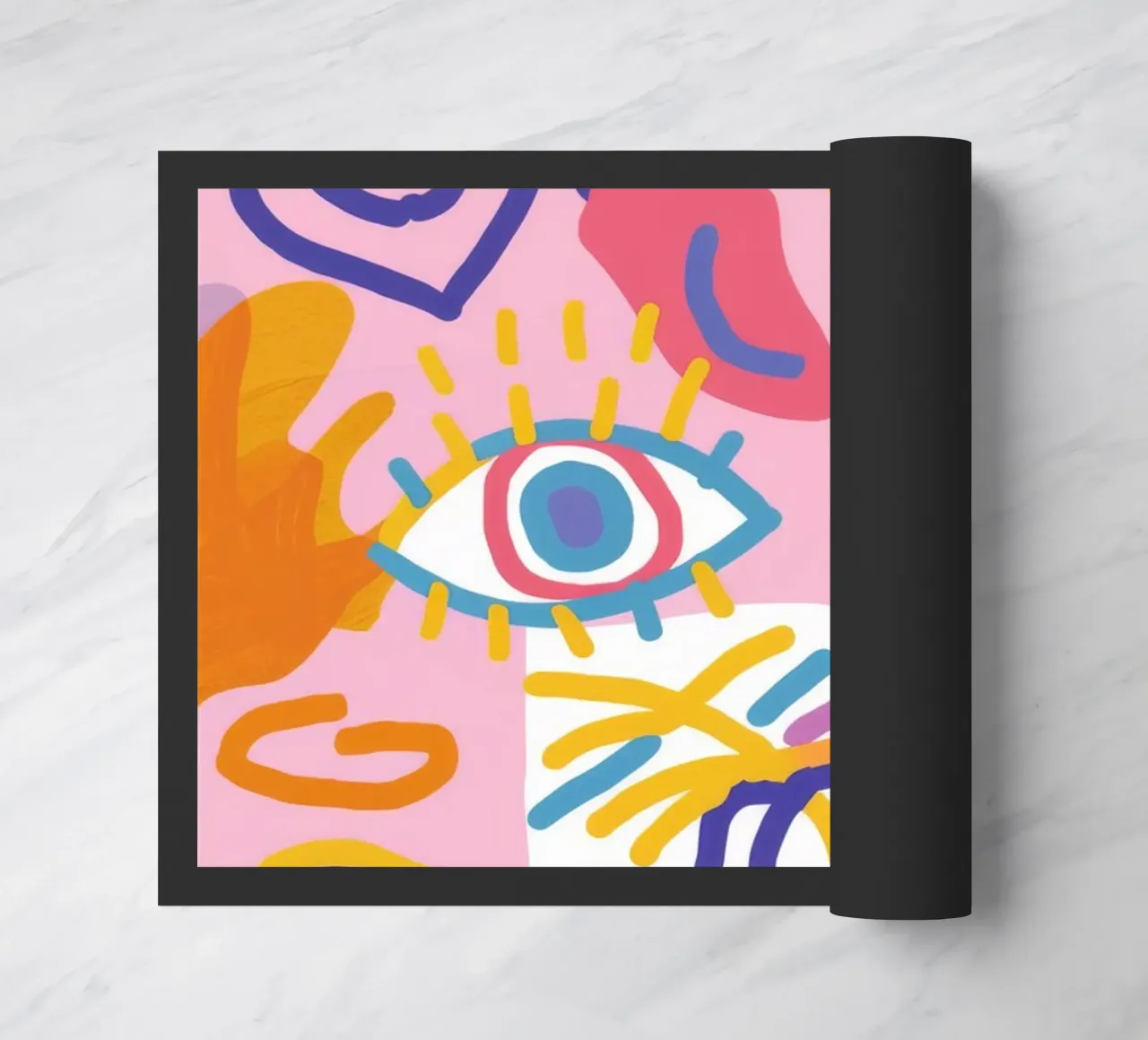 Abstract Love Celebration doormat by Chroma Haven