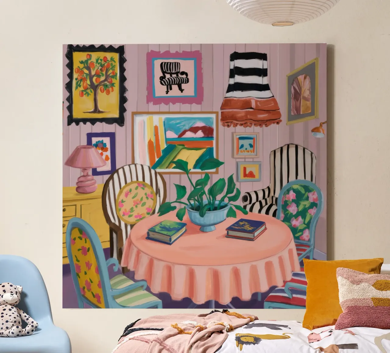 Cozy Reading Nook canvas by Chroma Haven