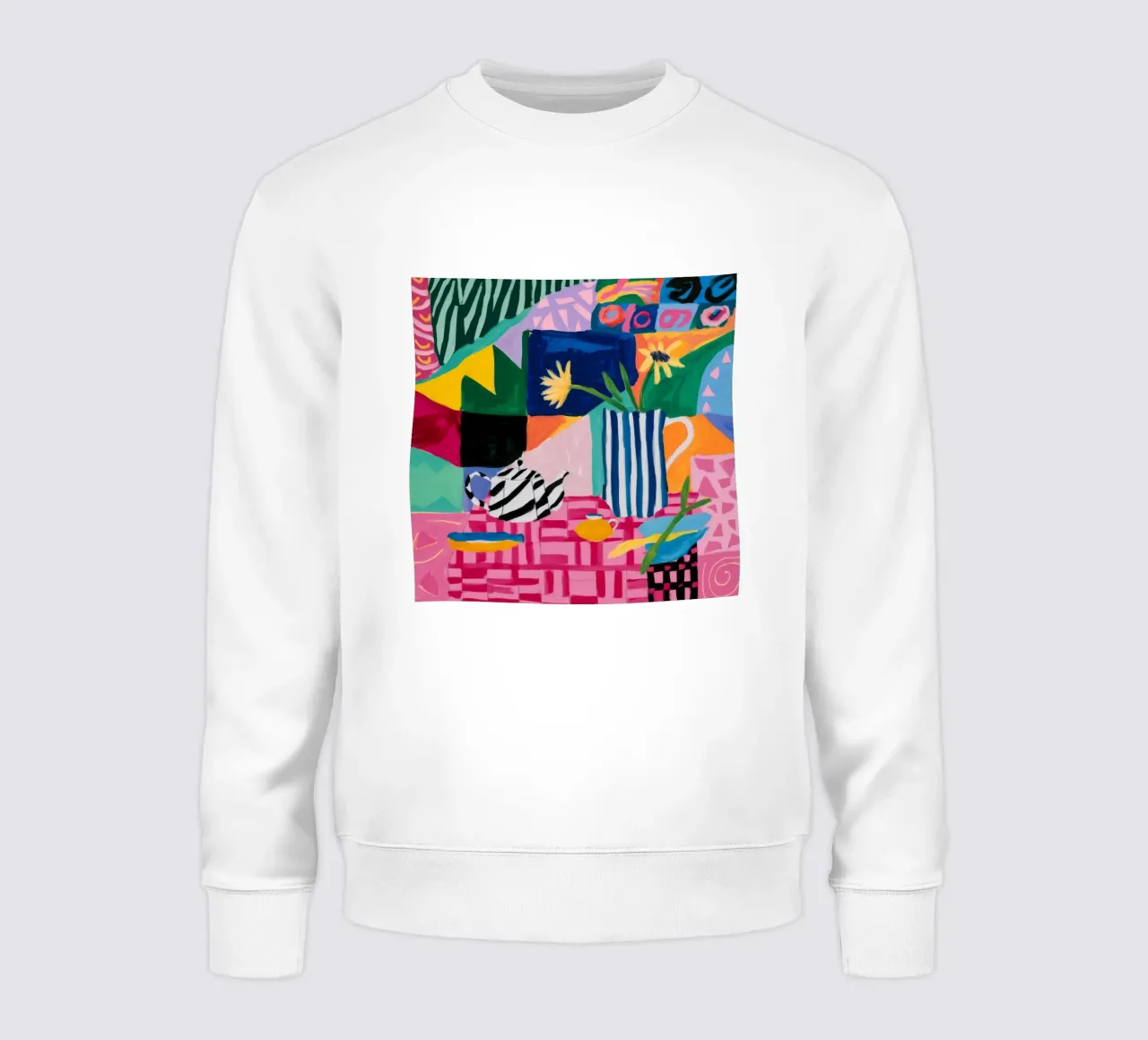 Fröhliche Musterkollision Sweatshirt von Ember Stone