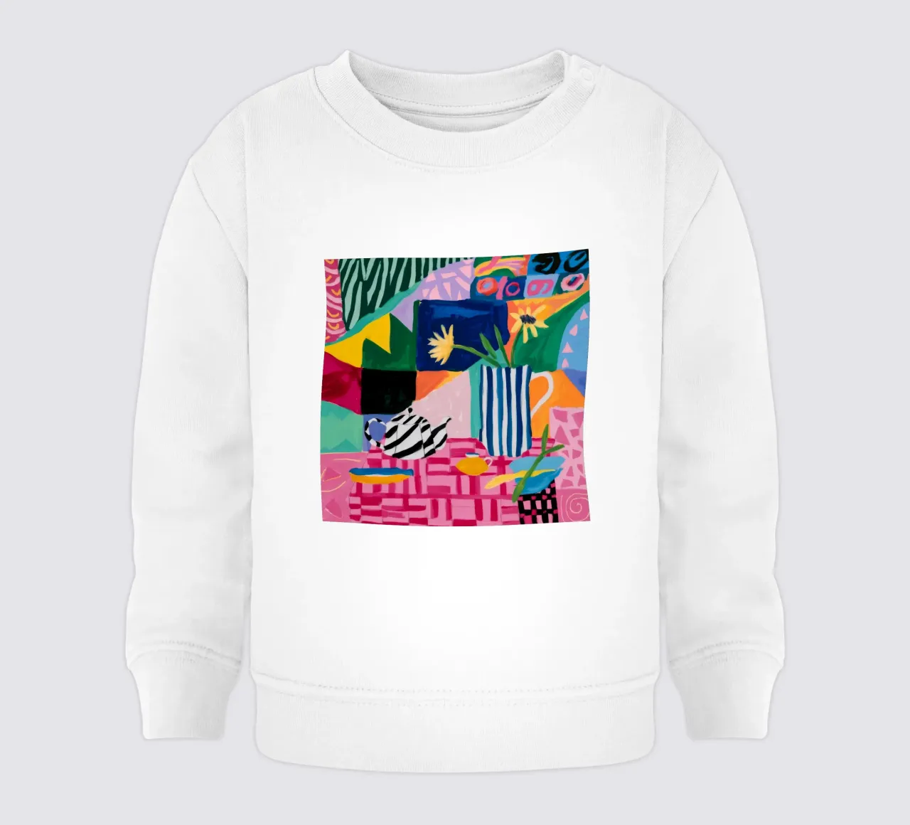 Alegre colisión de patrones sudadera de bebé de Ember Stone