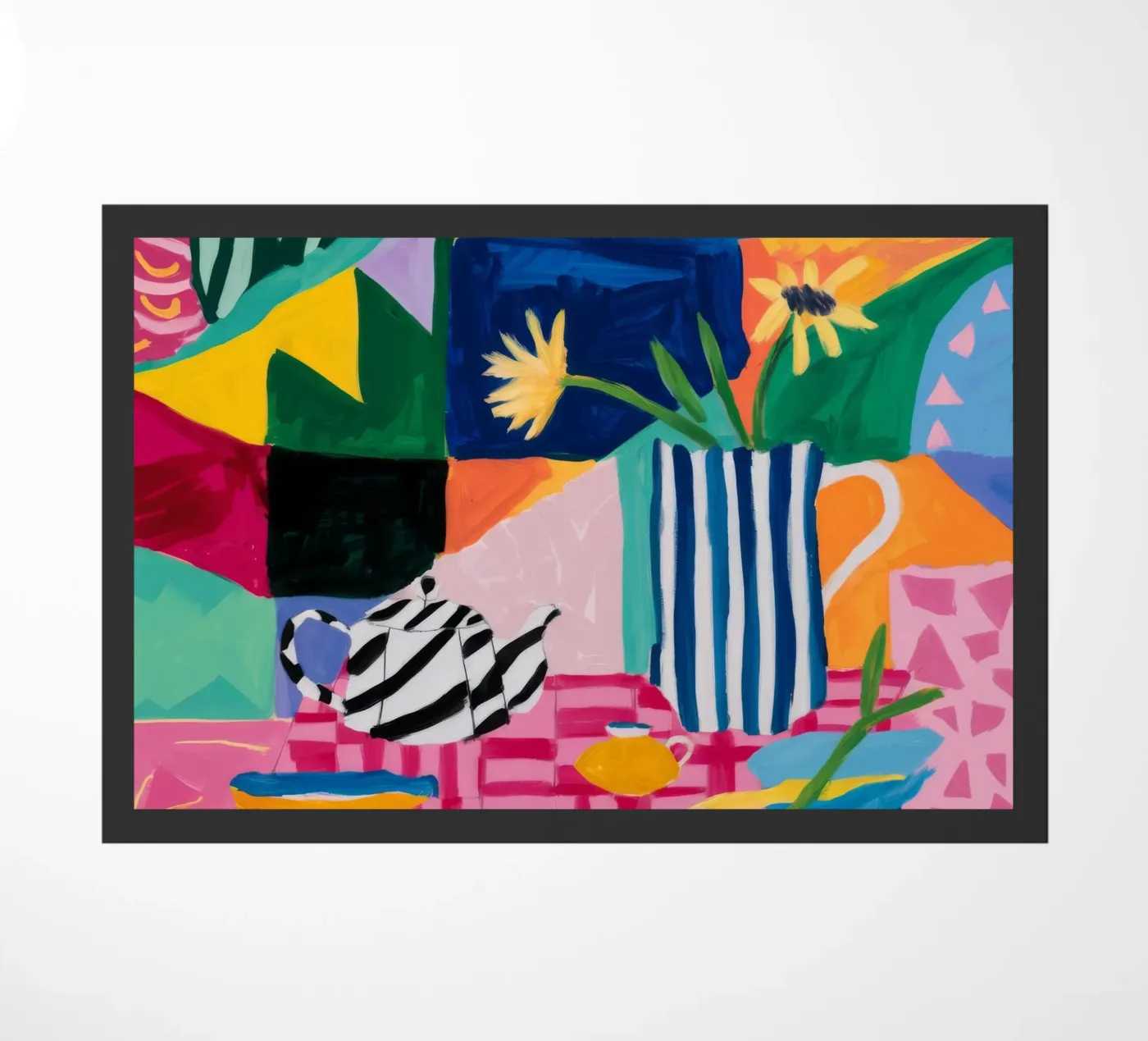 Collision joyeuse des motifs paillasson de Ember Stone