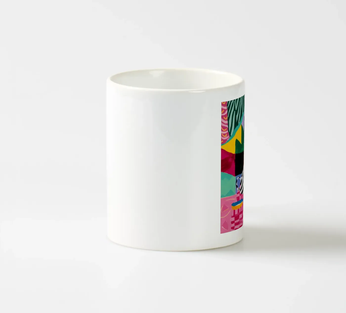 Joyful Pattern Collision ceramic mug by Ember Stone