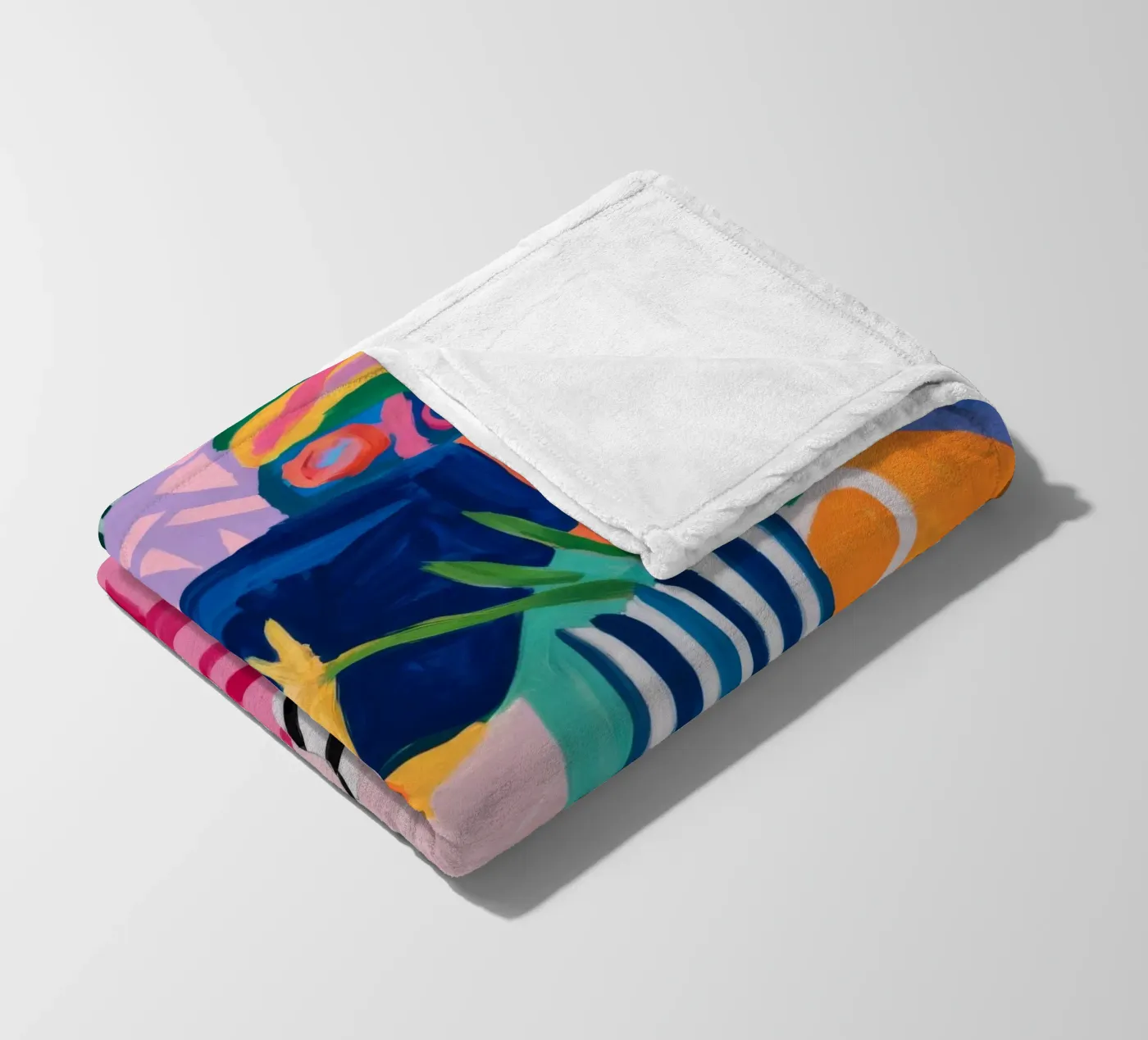 Fröhliche Musterkollision Fleecedecke von Ember Stone