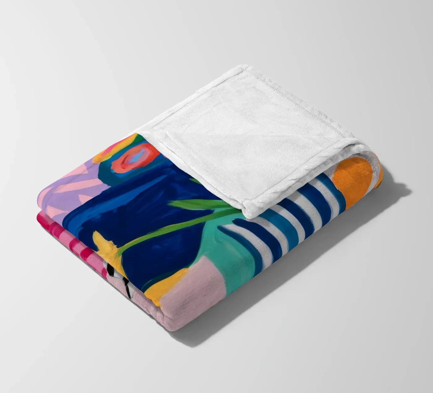 Fröhliche Musterkollision Fleecedecke von Ember Stone