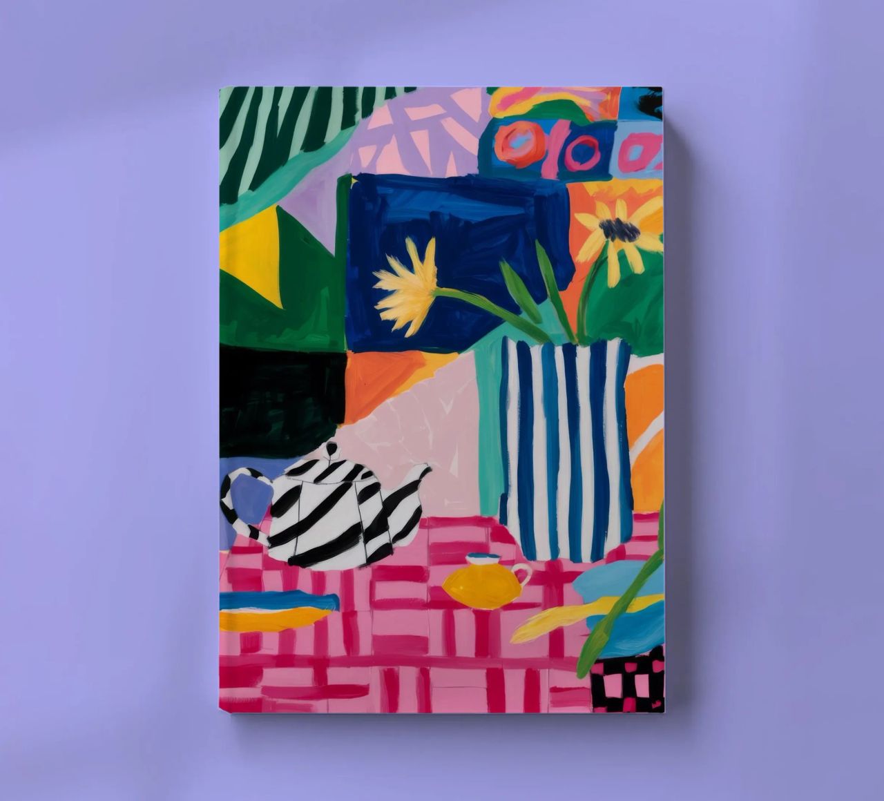 Joyful Pattern Collision notebook by Ember Stone