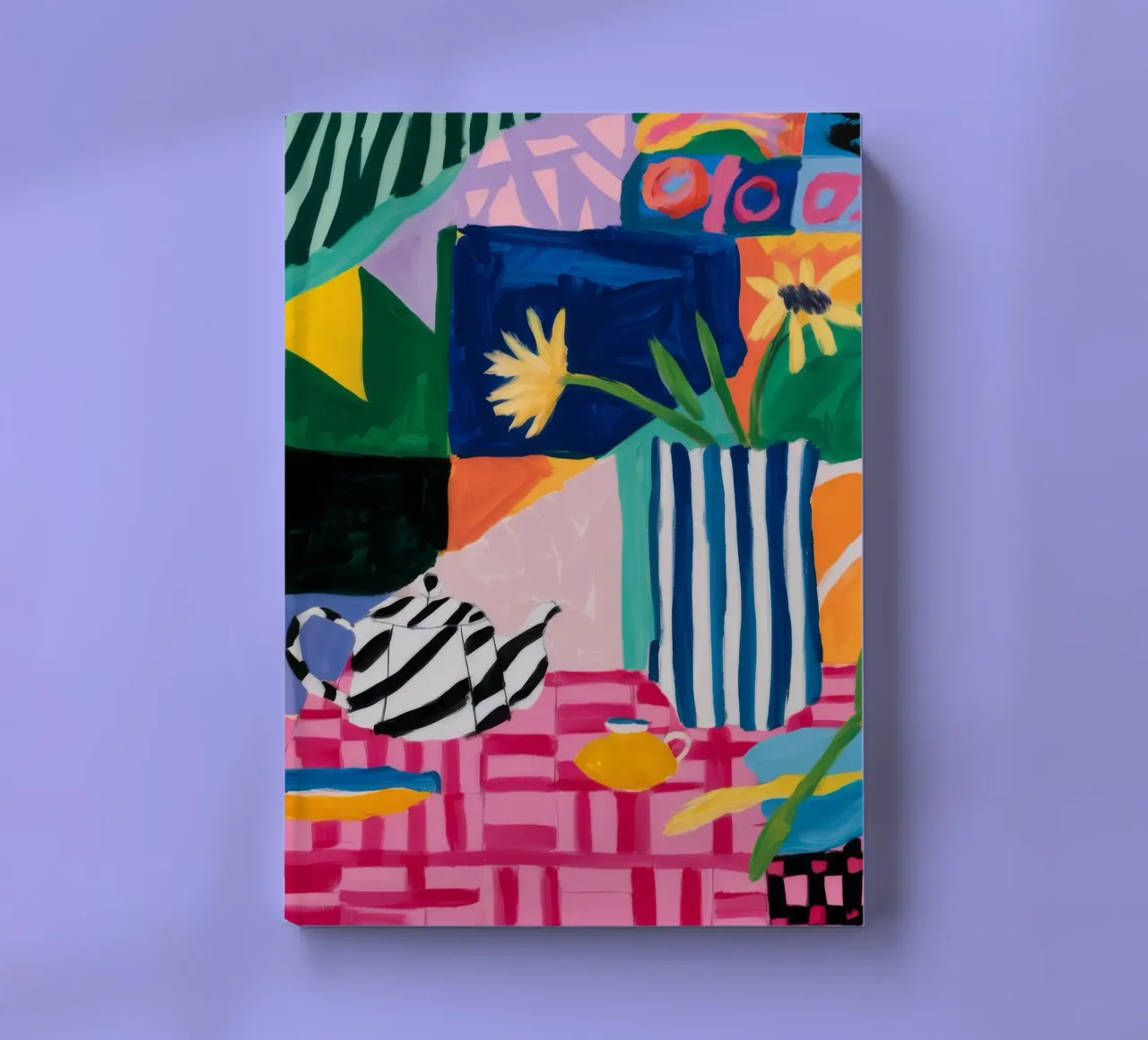 Joyful Pattern Collision notebook by Ember Stone
