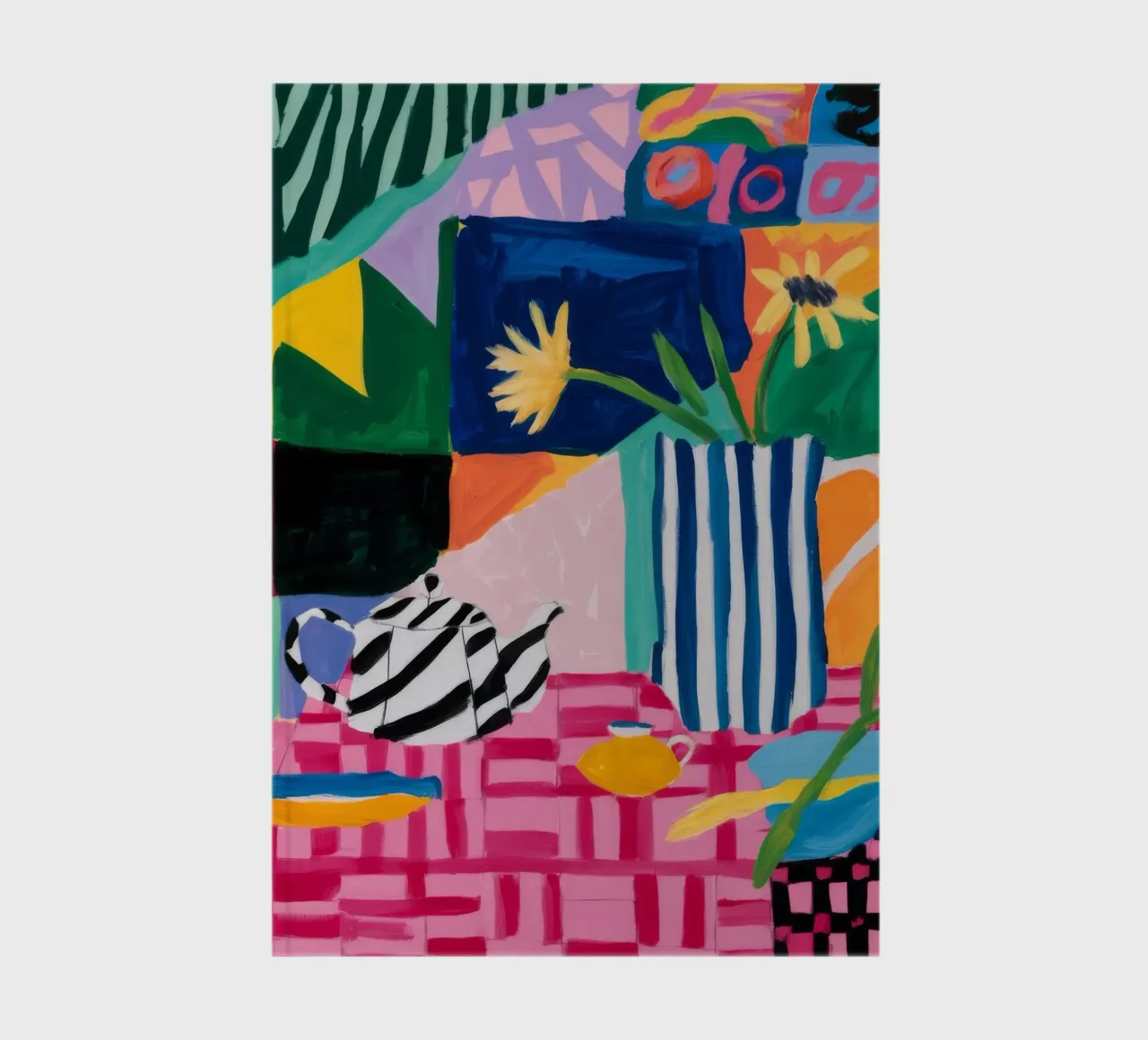 Joyful Pattern Collision notebook by Ember Stone