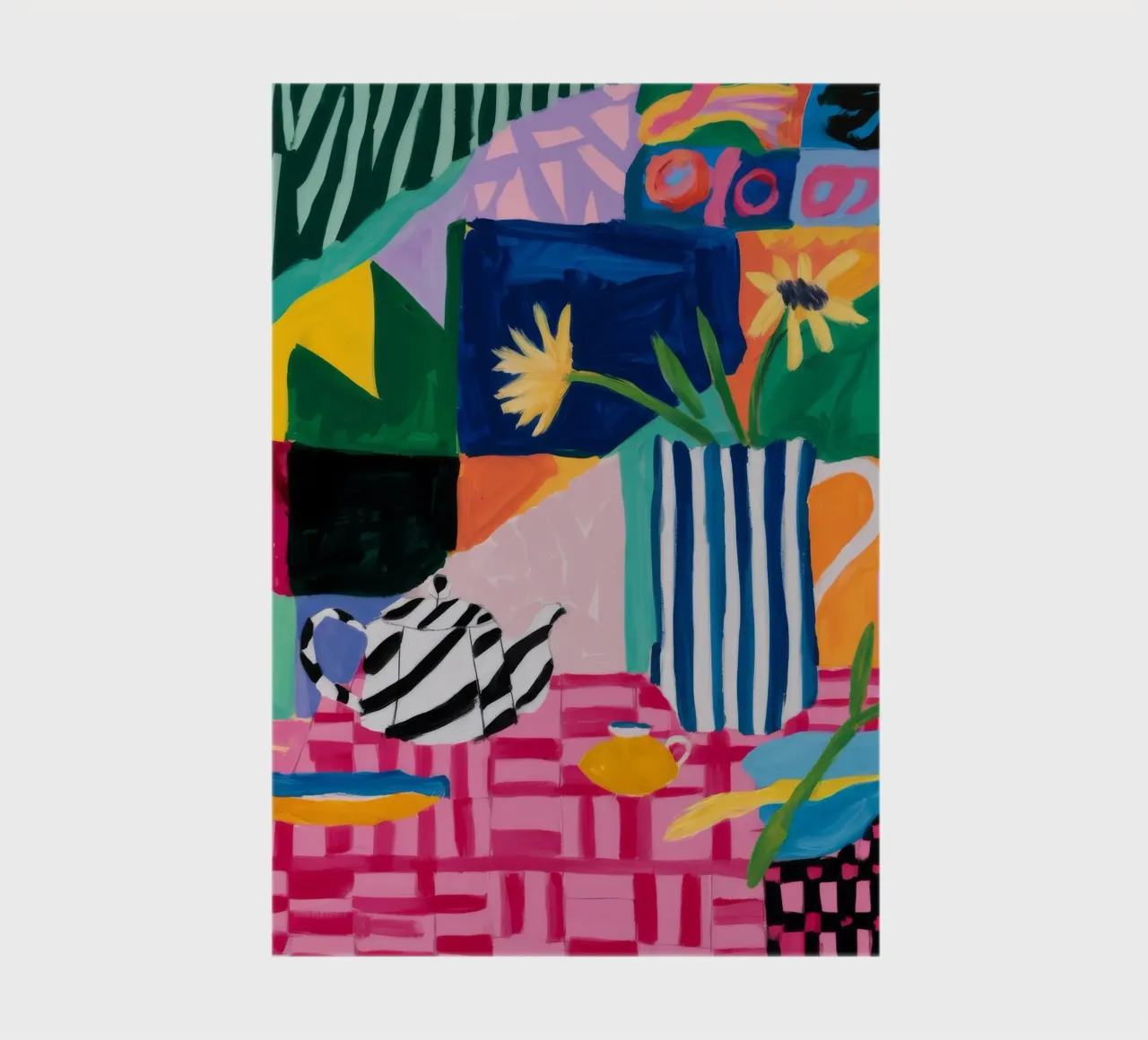 Joyful Pattern Collision notebook by Ember Stone