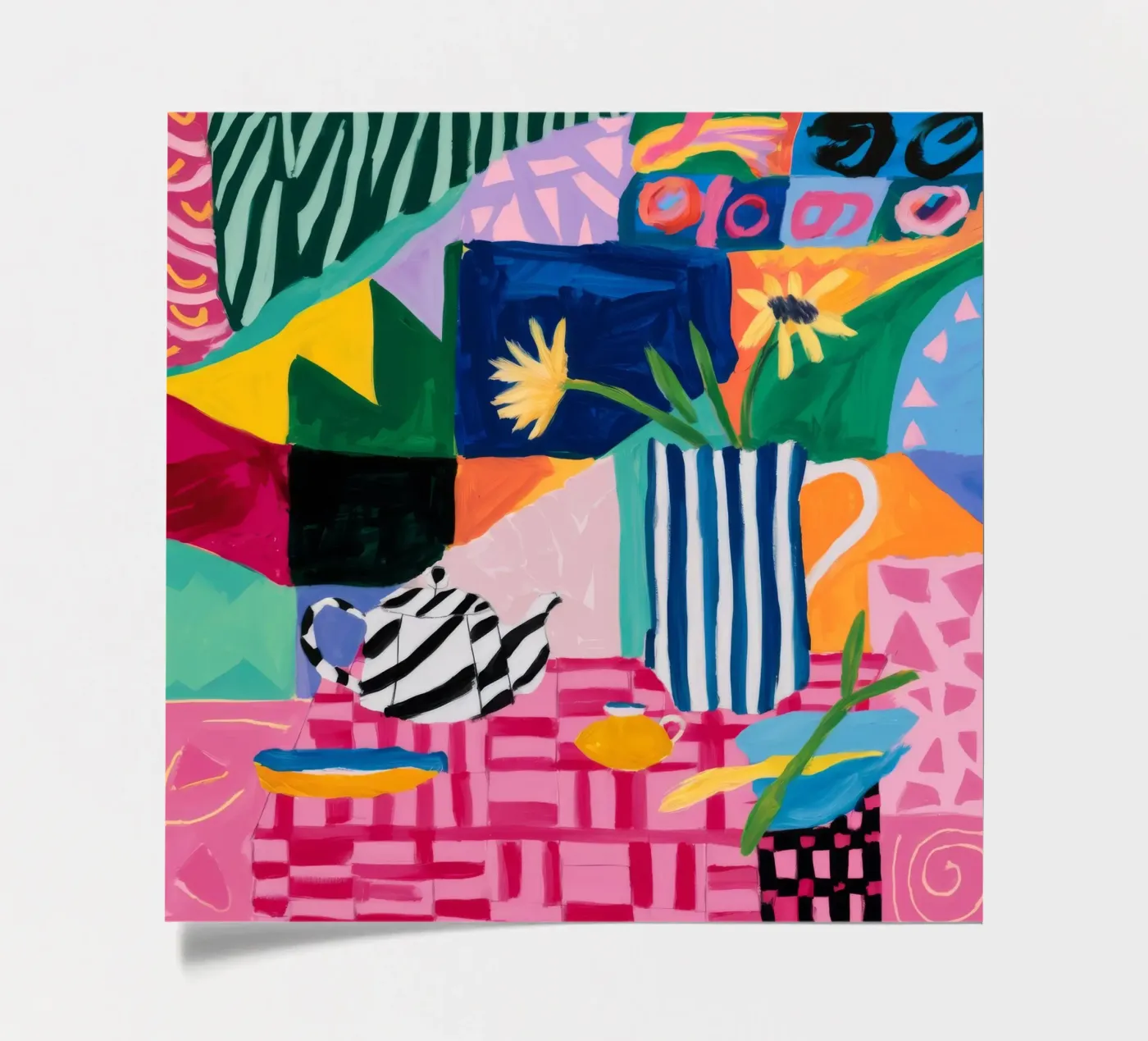 Joyful Pattern Collision sticker sheet by Ember Stone