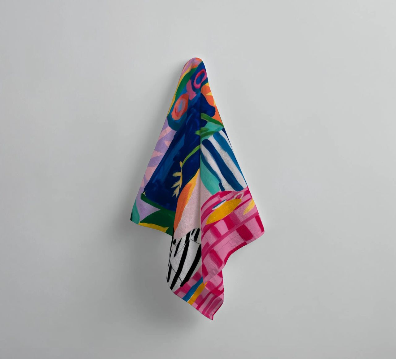 Joyful Pattern Collision towel by Ember Stone