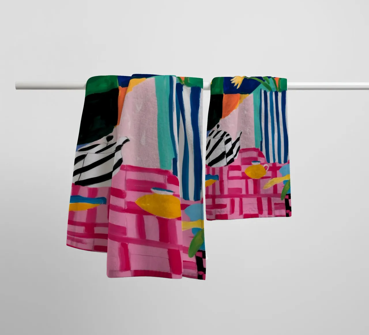 Collision joyeuse des motifs serviette de bain de Ember Stone