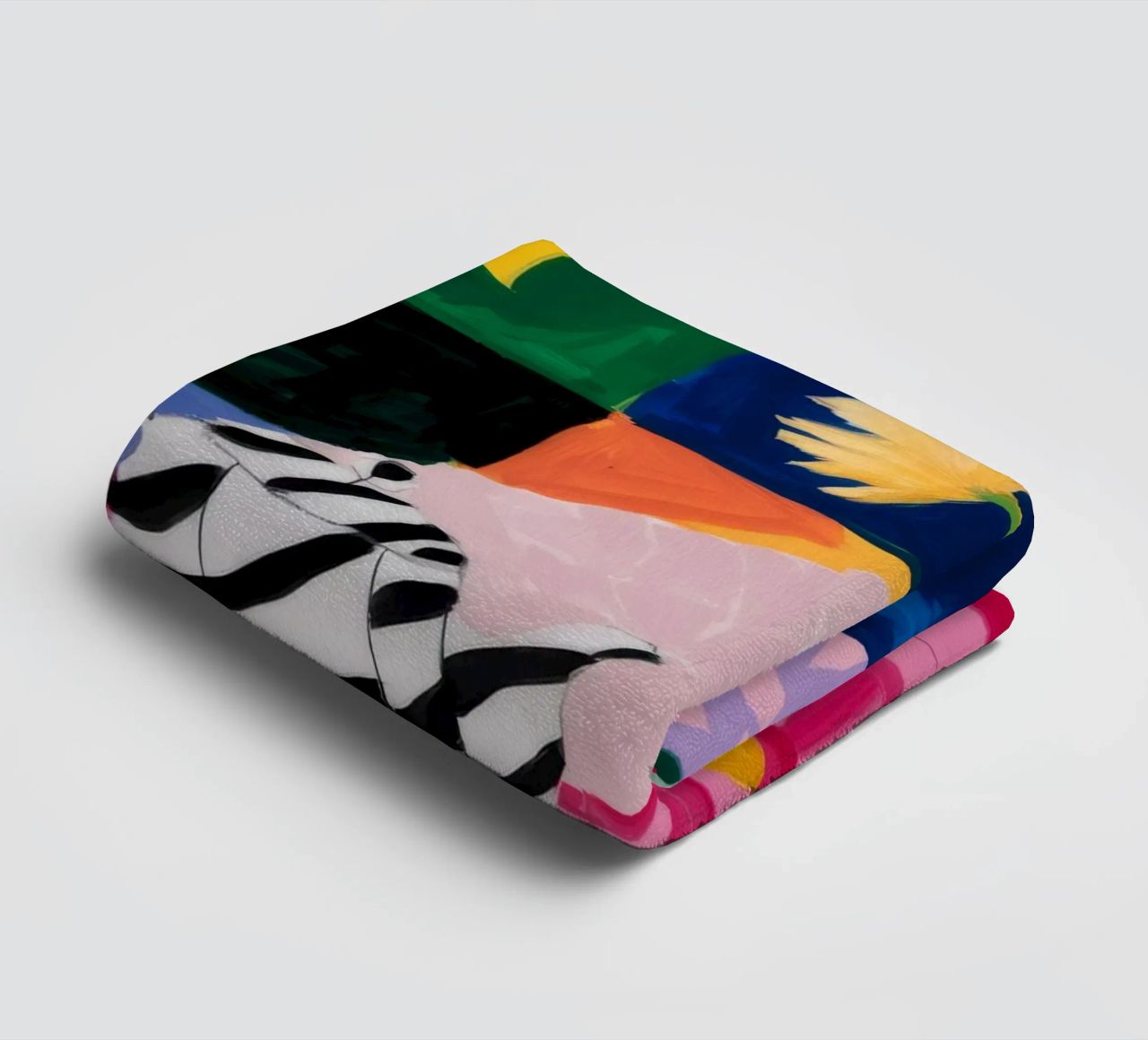Joyful Pattern Collision towel by Ember Stone