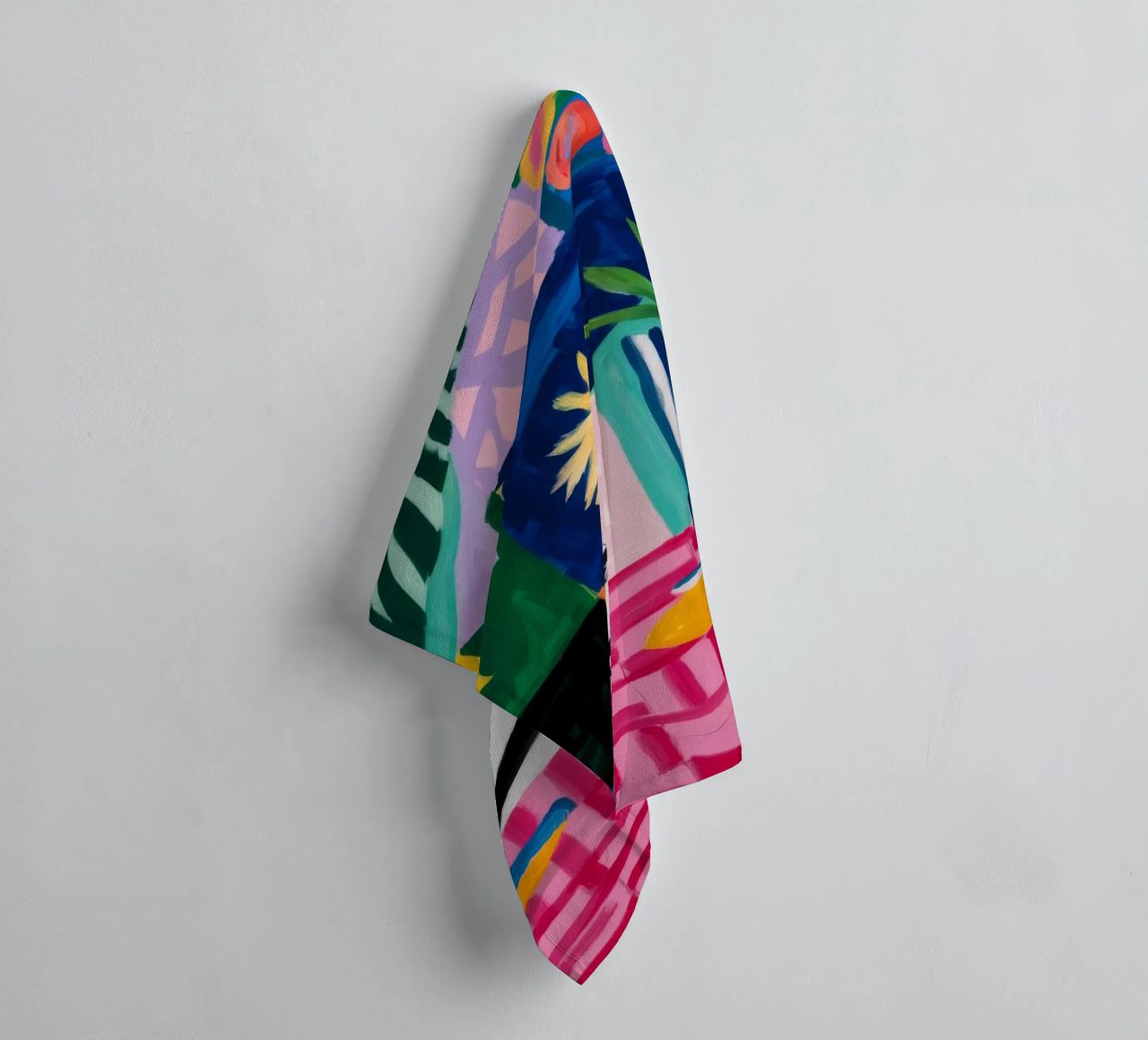 Joyful Pattern Collision towel by Ember Stone
