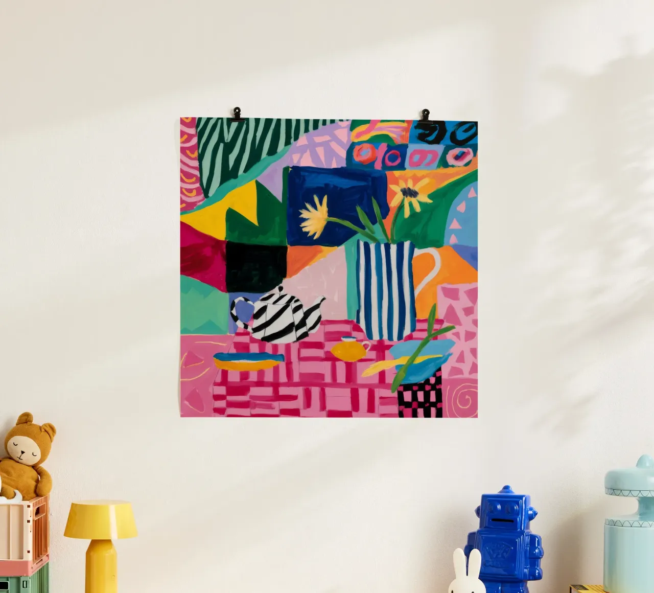 Joyful Pattern Collision poster by Ember Stone