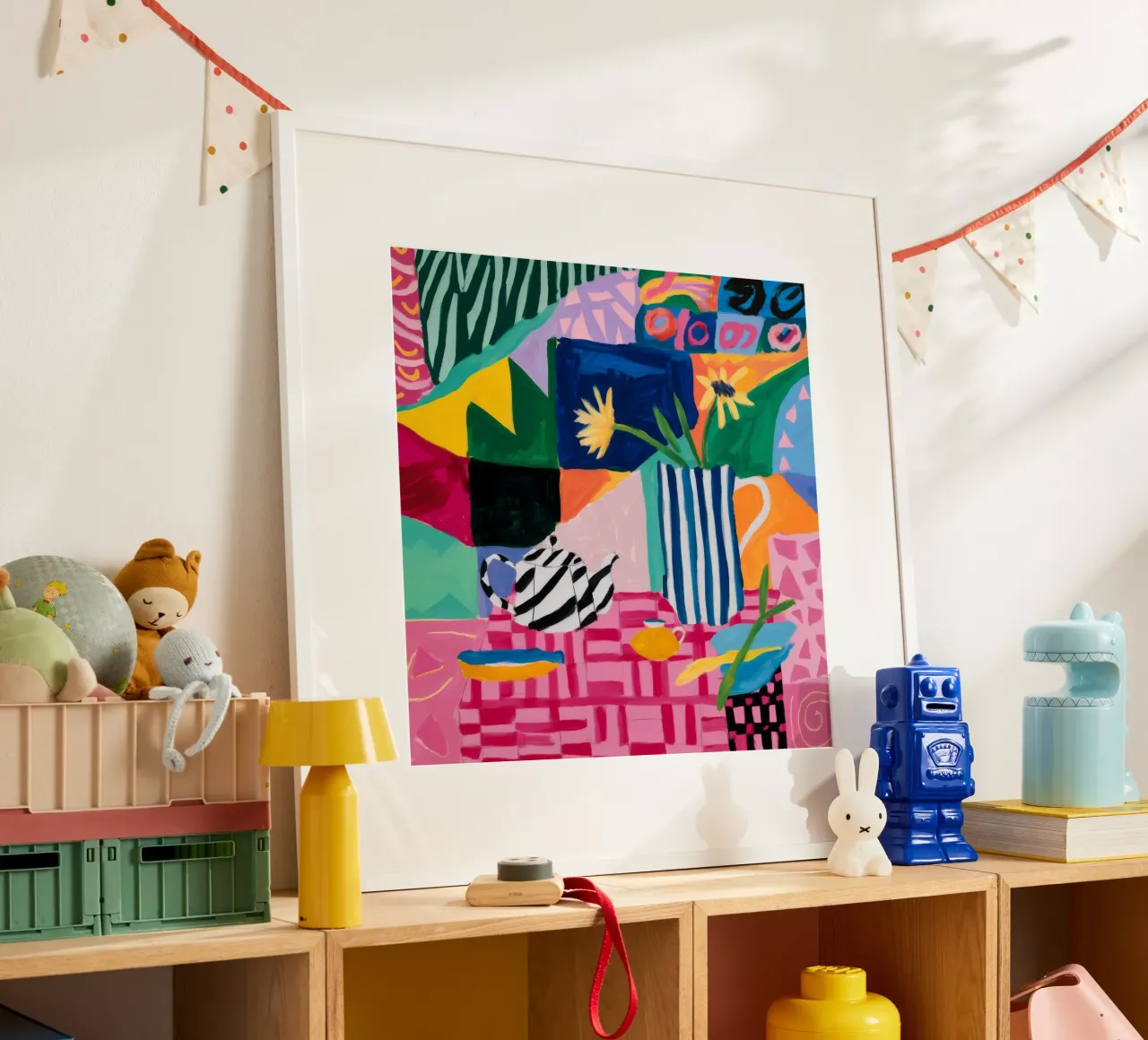 Joyful Pattern Collision poster by Ember Stone