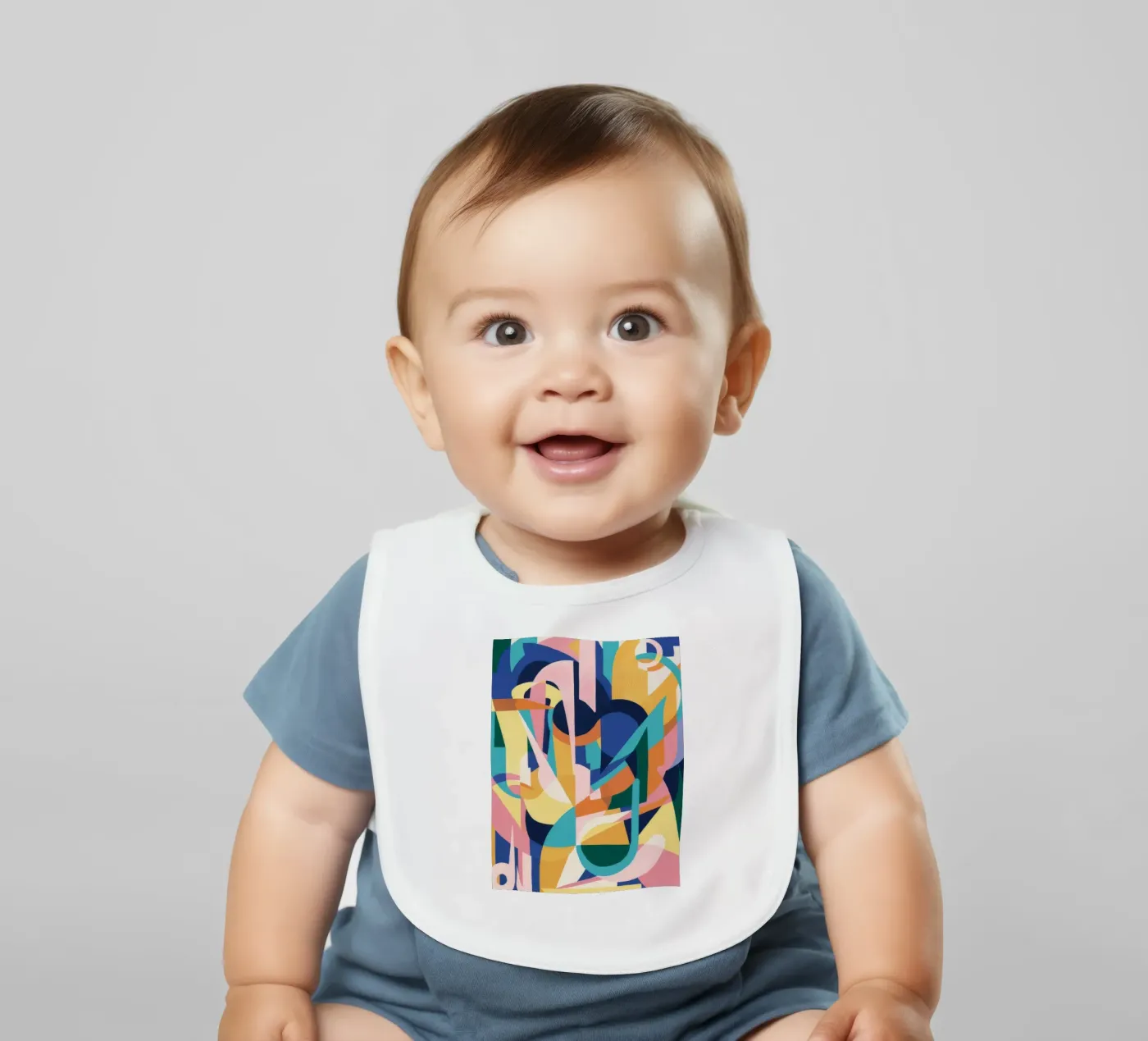 Deconstructed Rhythmic Forms baby slabbetje van Ember Stone