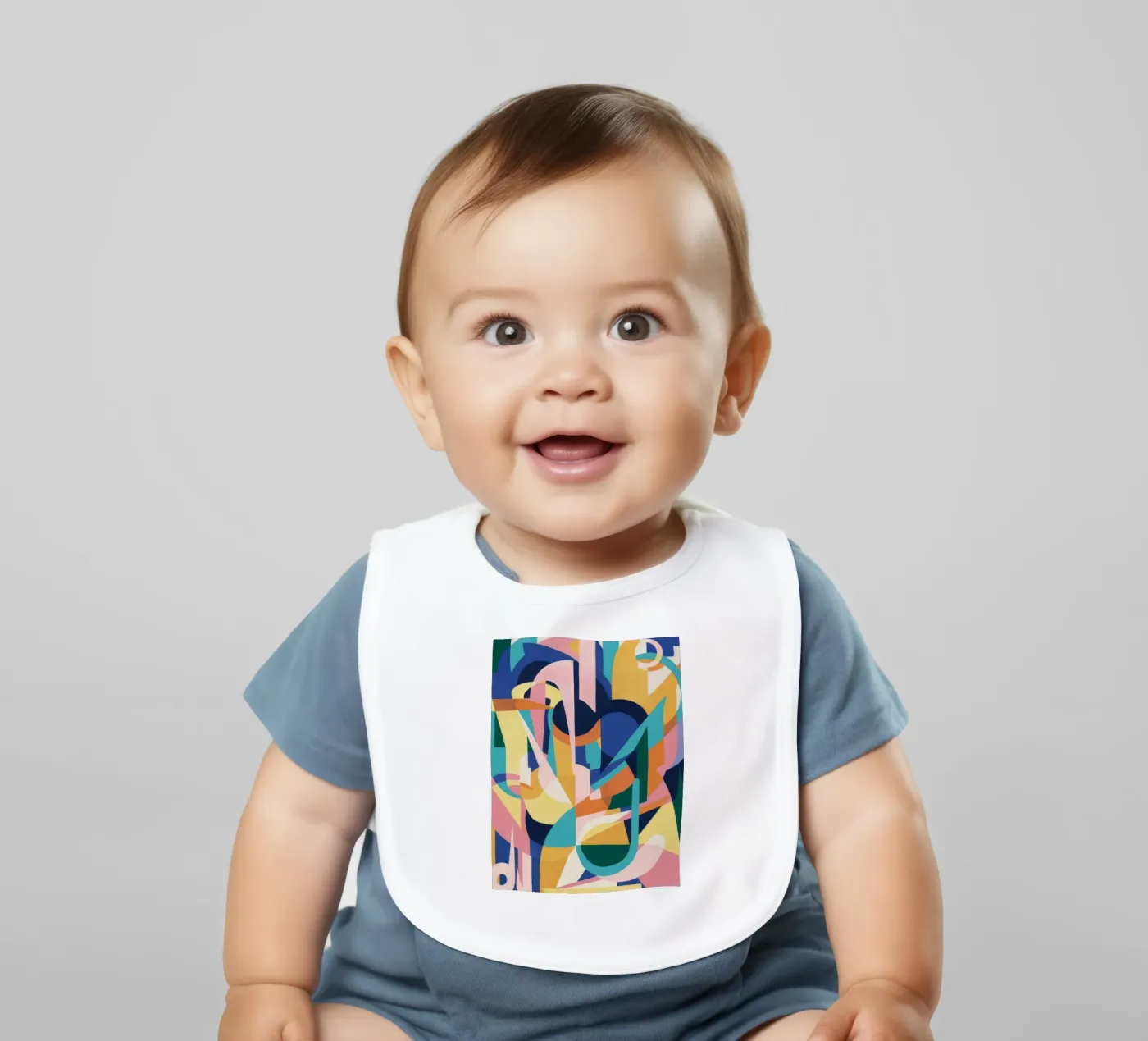 Deconstructed Rhythmic Forms baby slabbetje van Ember Stone