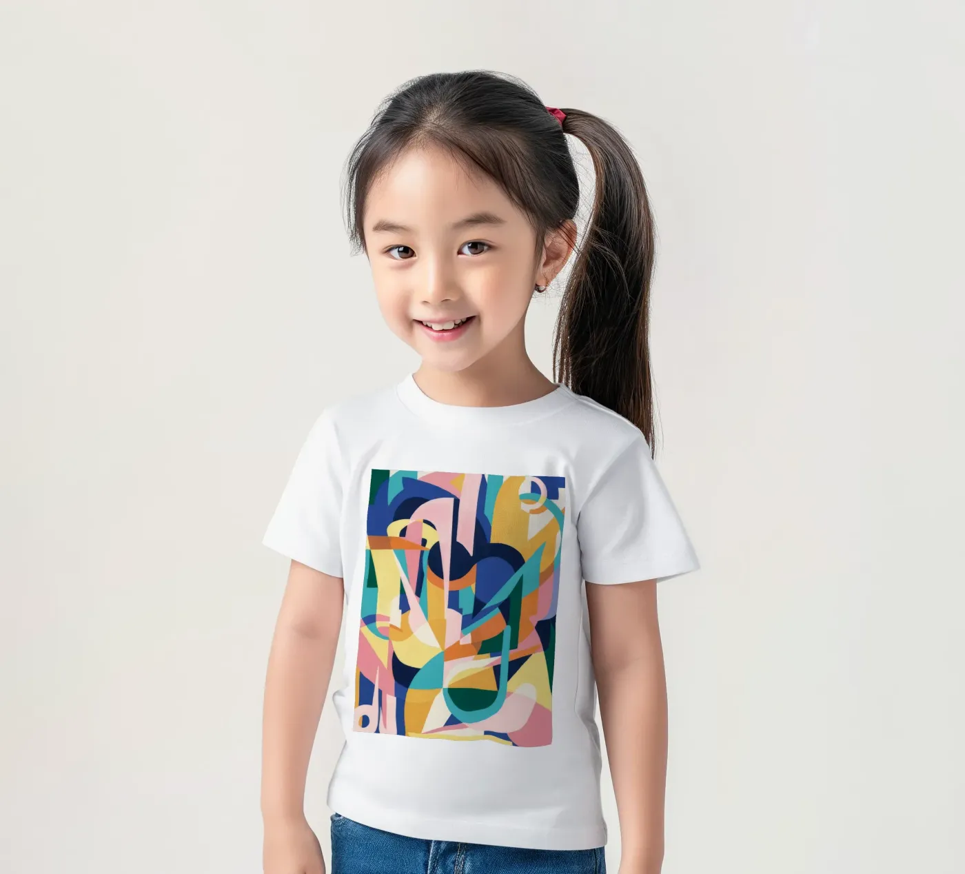 Deconstrueerde ritmische vormen kinder t-shirt van Ember Stone