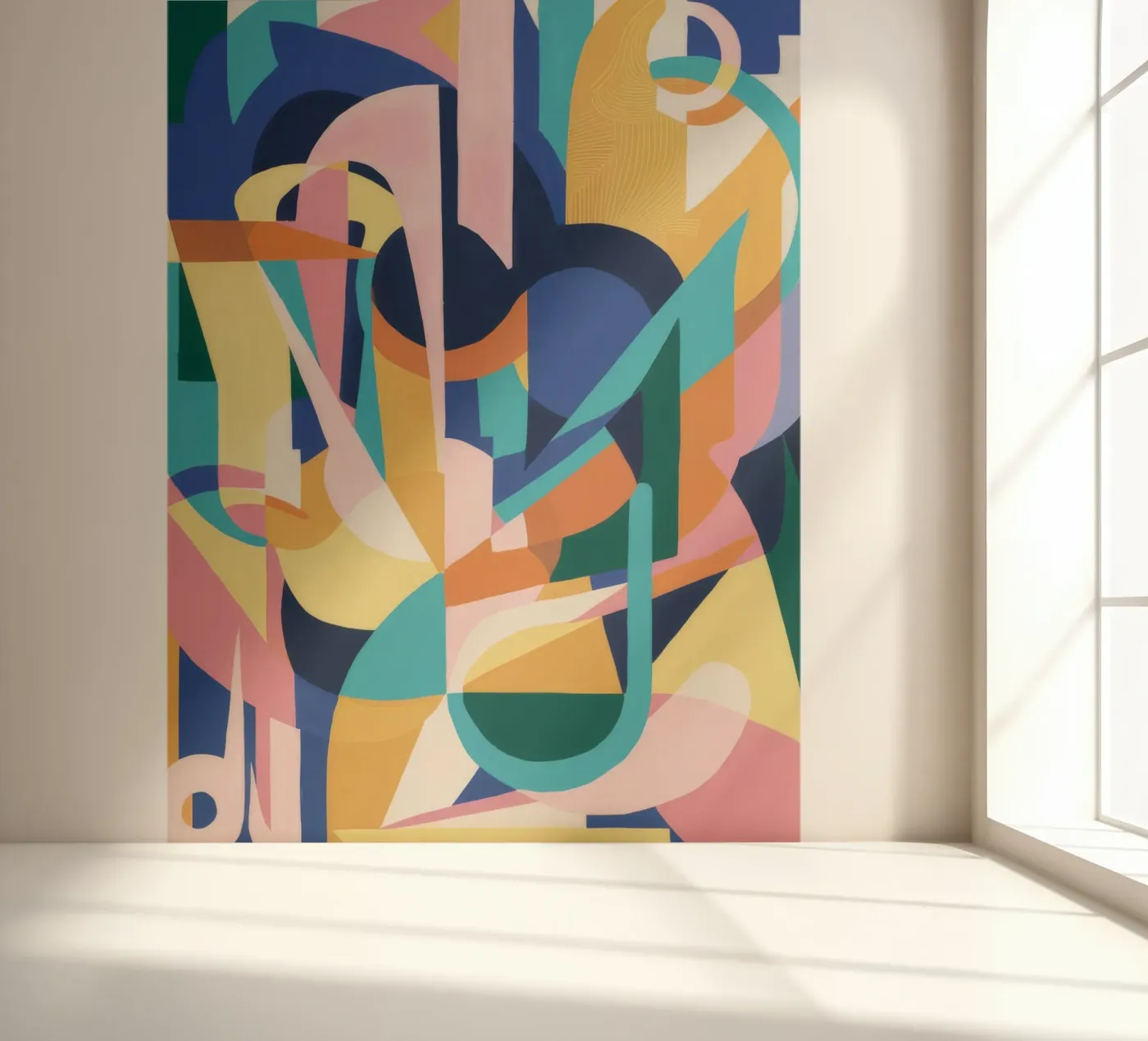 Deconstrueerde ritmische vormen fotobehang van Ember Stone