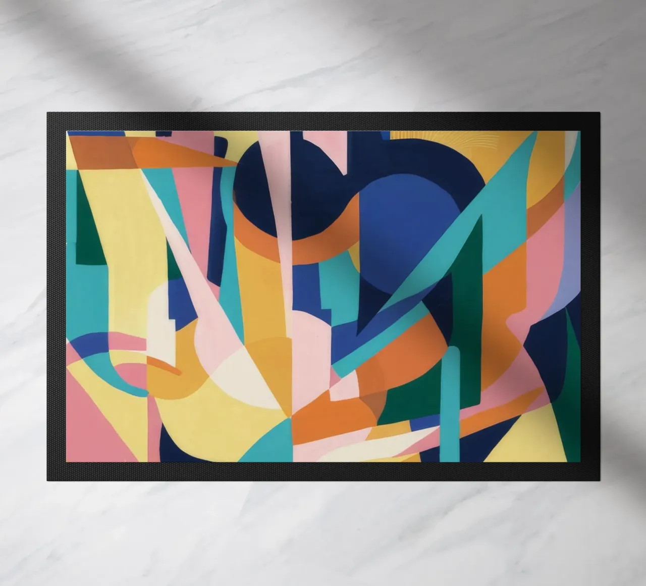 Deconstructed Rhythmic Forms doormat by Ember Stone