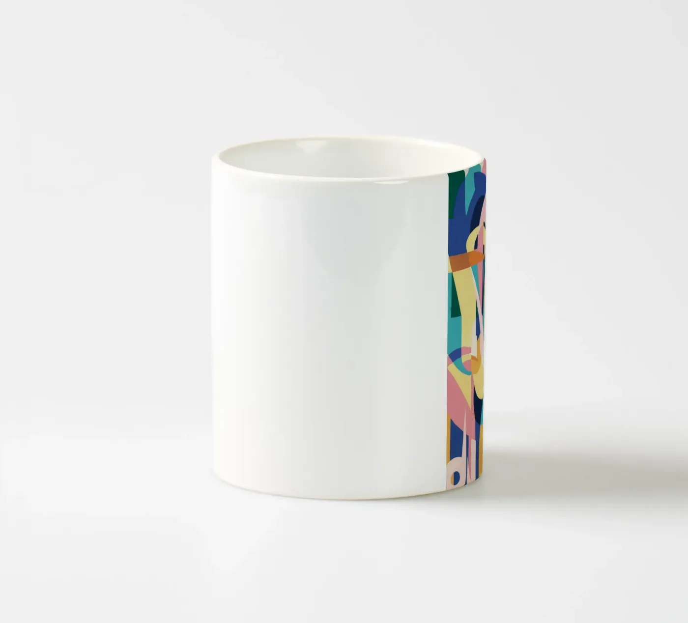 Deconstructed Rhythmic Forms ceramic mug by Ember Stone