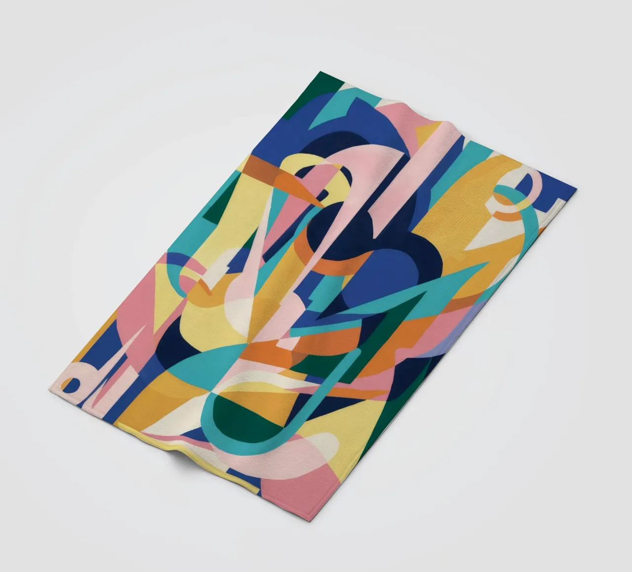 Forme ritmiche decostruite coperta in pile da Ember Stone