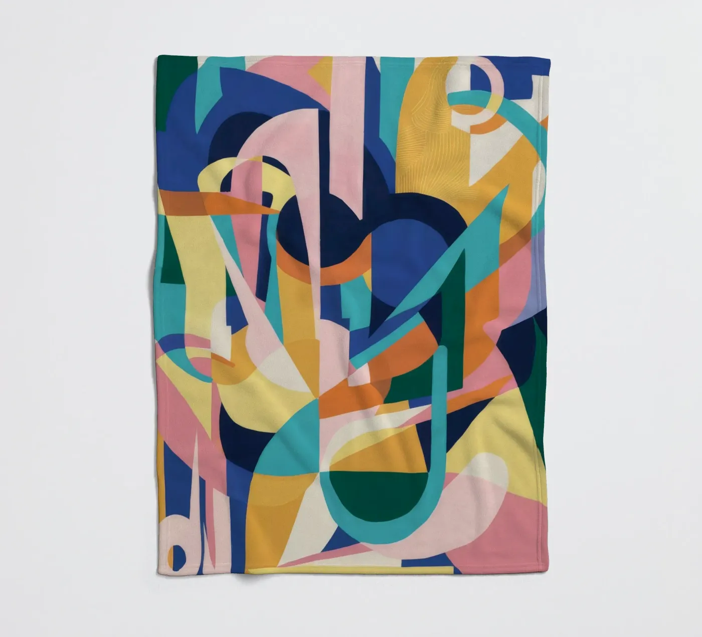 Deconstrueerde ritmische vormen fleecedeken van Ember Stone