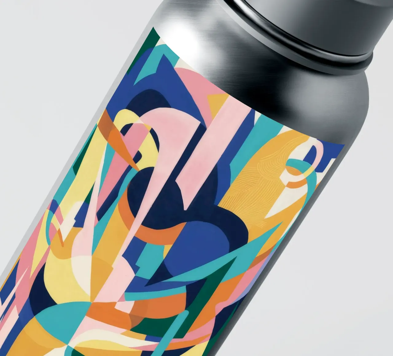 Deconstrueerde ritmische vormen sticker van Ember Stone