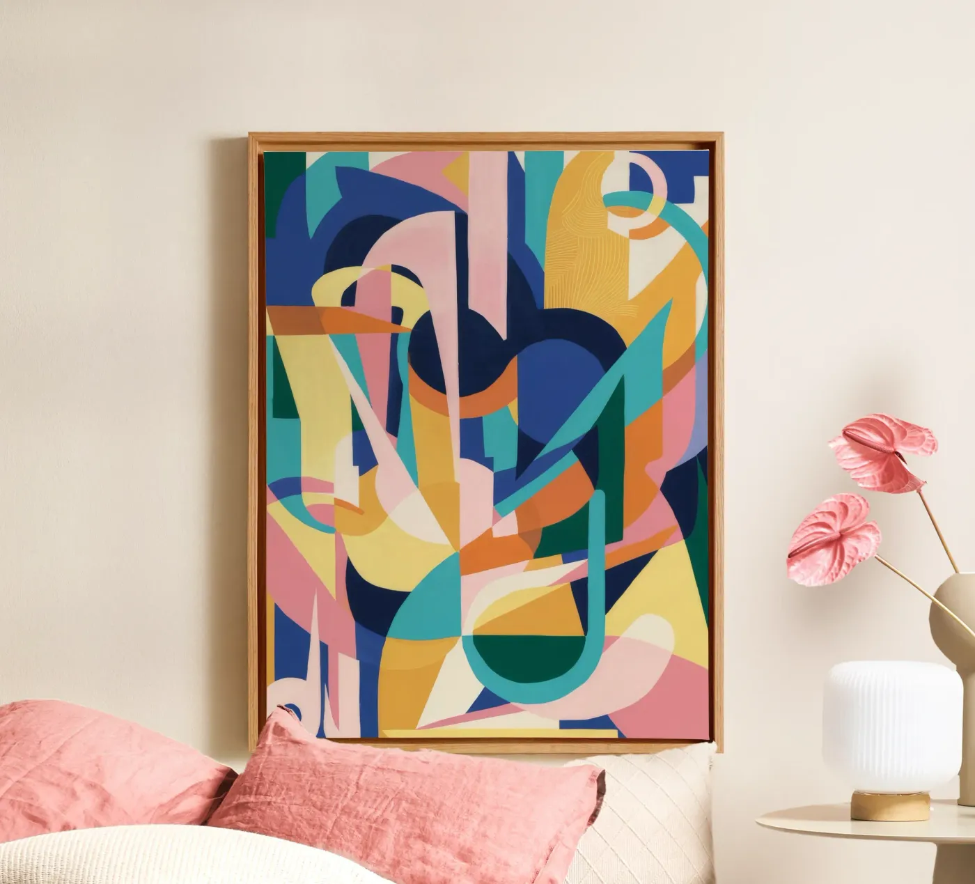 Forme ritmiche decostruite tela da Ember Stone