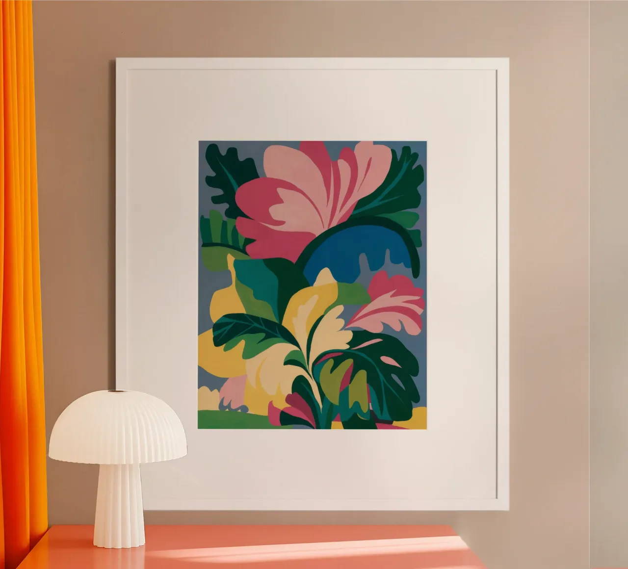 Abbondanza di fioriture tropicali poster con telaio in plastica da Ember Stone