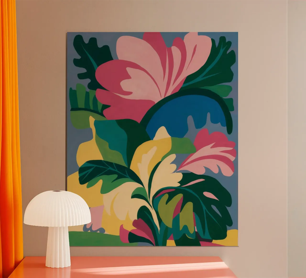 Abbondanza di fioriture tropicali poster con telaio in plastica da Ember Stone