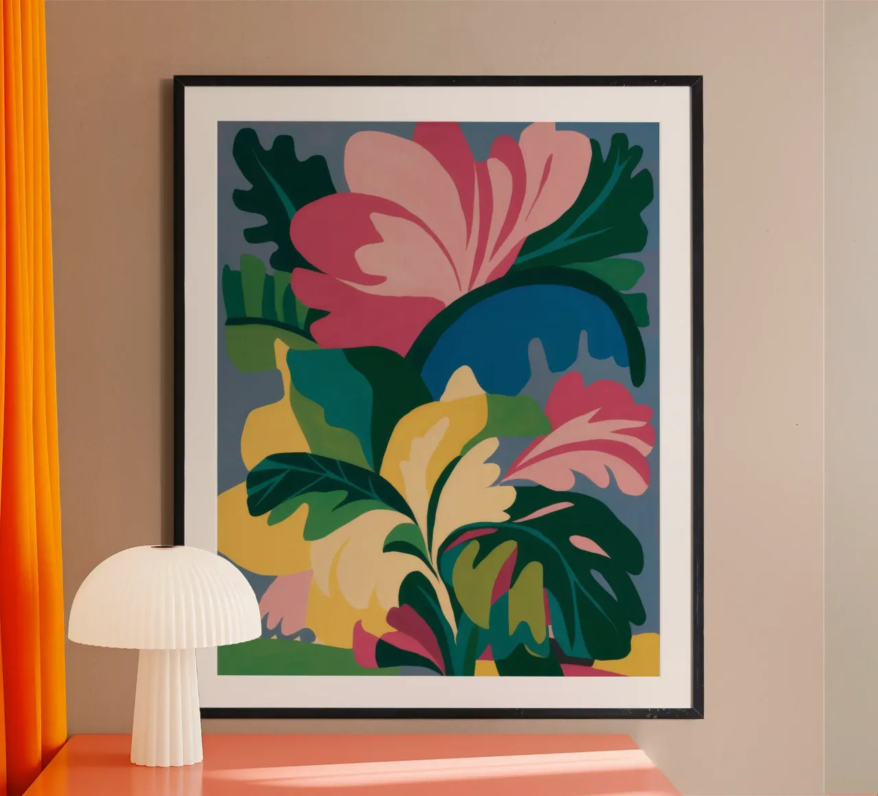 Abbondanza di fioriture tropicali poster con telaio in plastica da Ember Stone