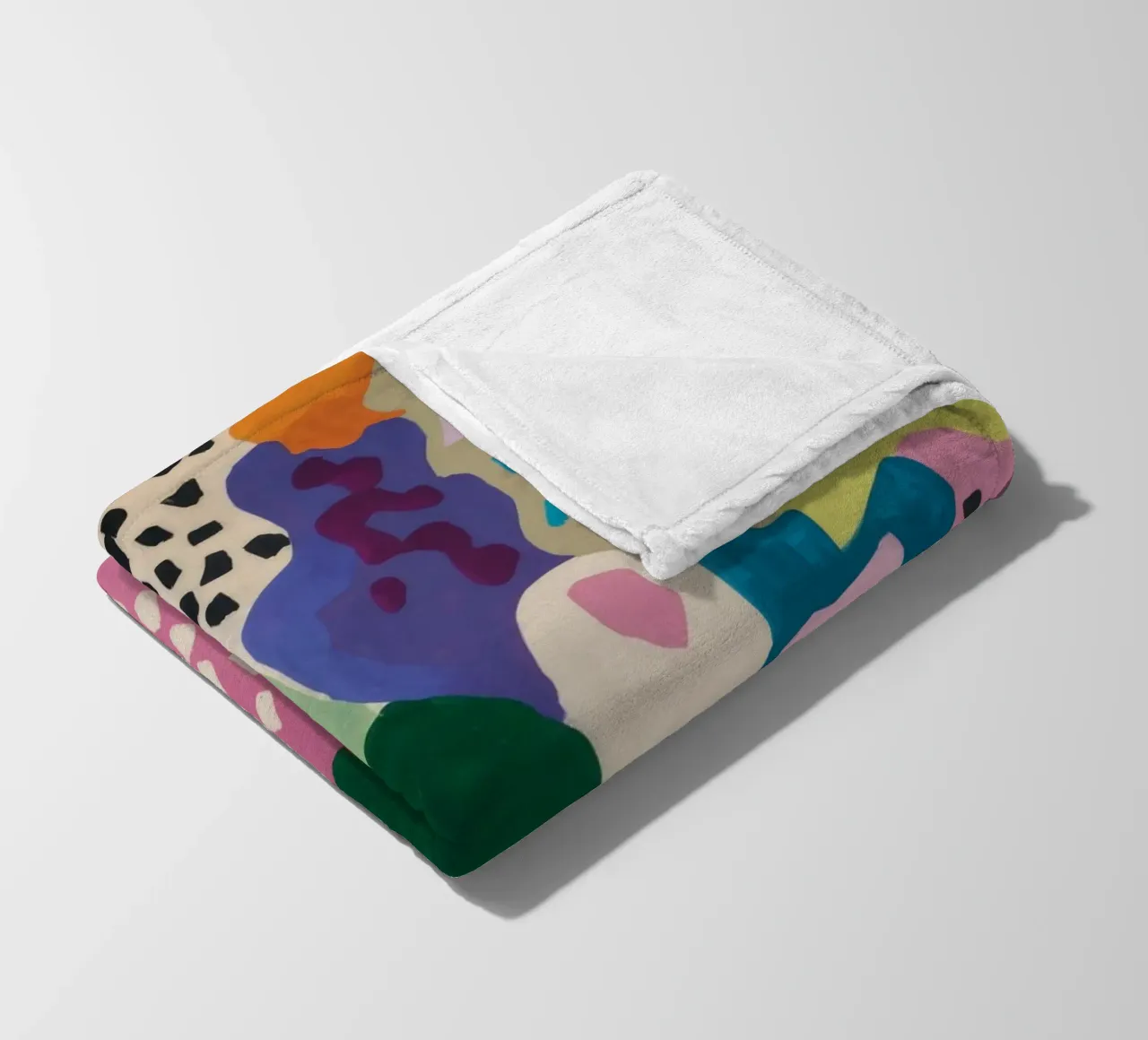 Abstract Color Play fleece blanket by Chroma Haven
