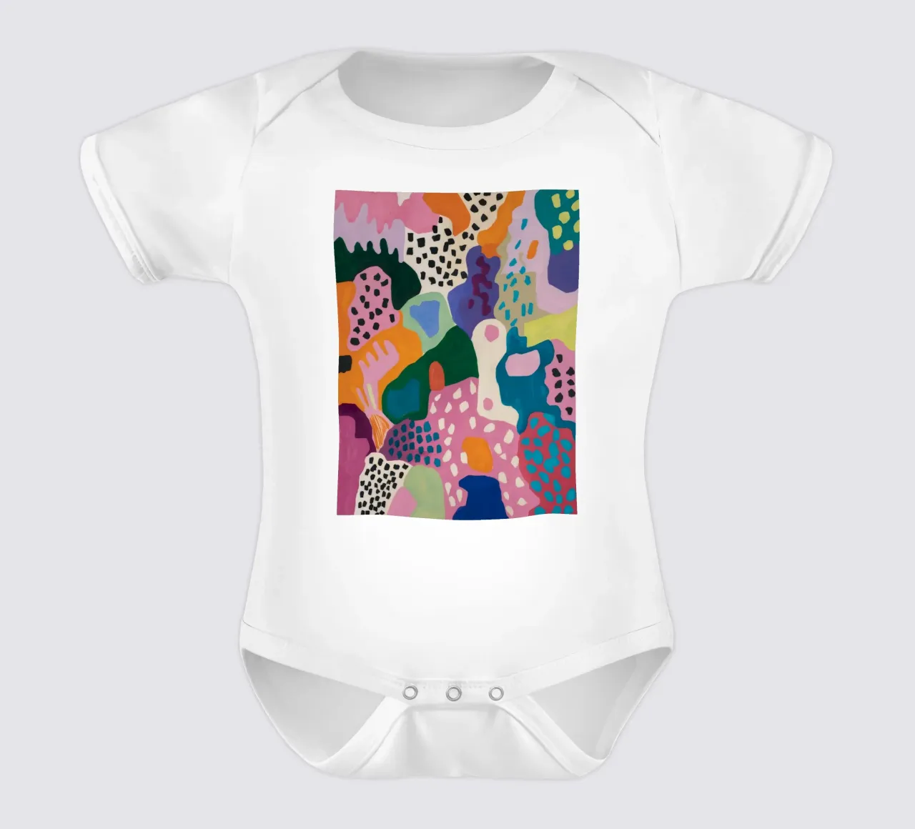 Gioco di colori astratto body neonato maniche corte da Chroma Haven