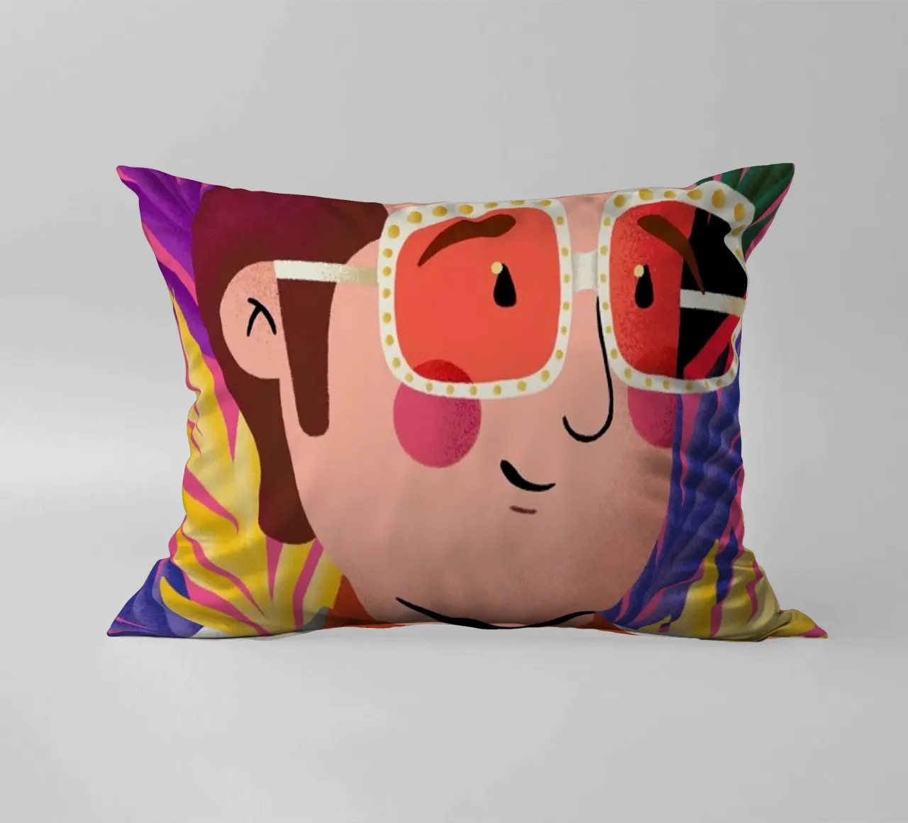 Elton John Portrait cuscino da Rafa Gomes
