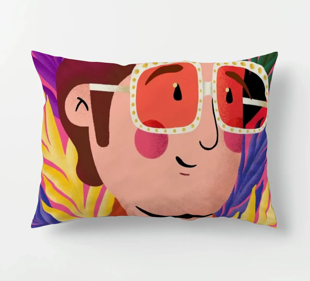 Elton John Portrait cuscino da Rafa Gomes