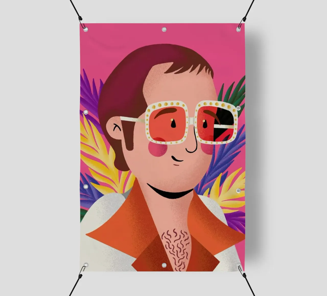 Elton John Portrait telo in pvc da Rafa Gomes