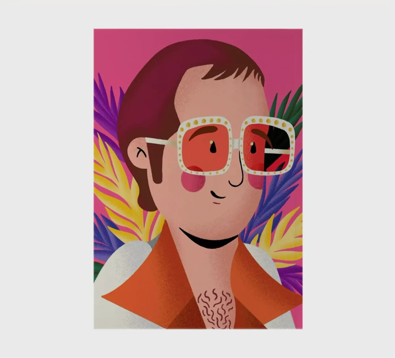 Elton John Portrait notebook by Rafa Gomes